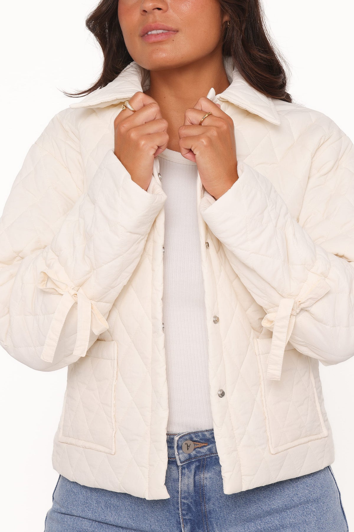 Quilted Jacket - Cream
