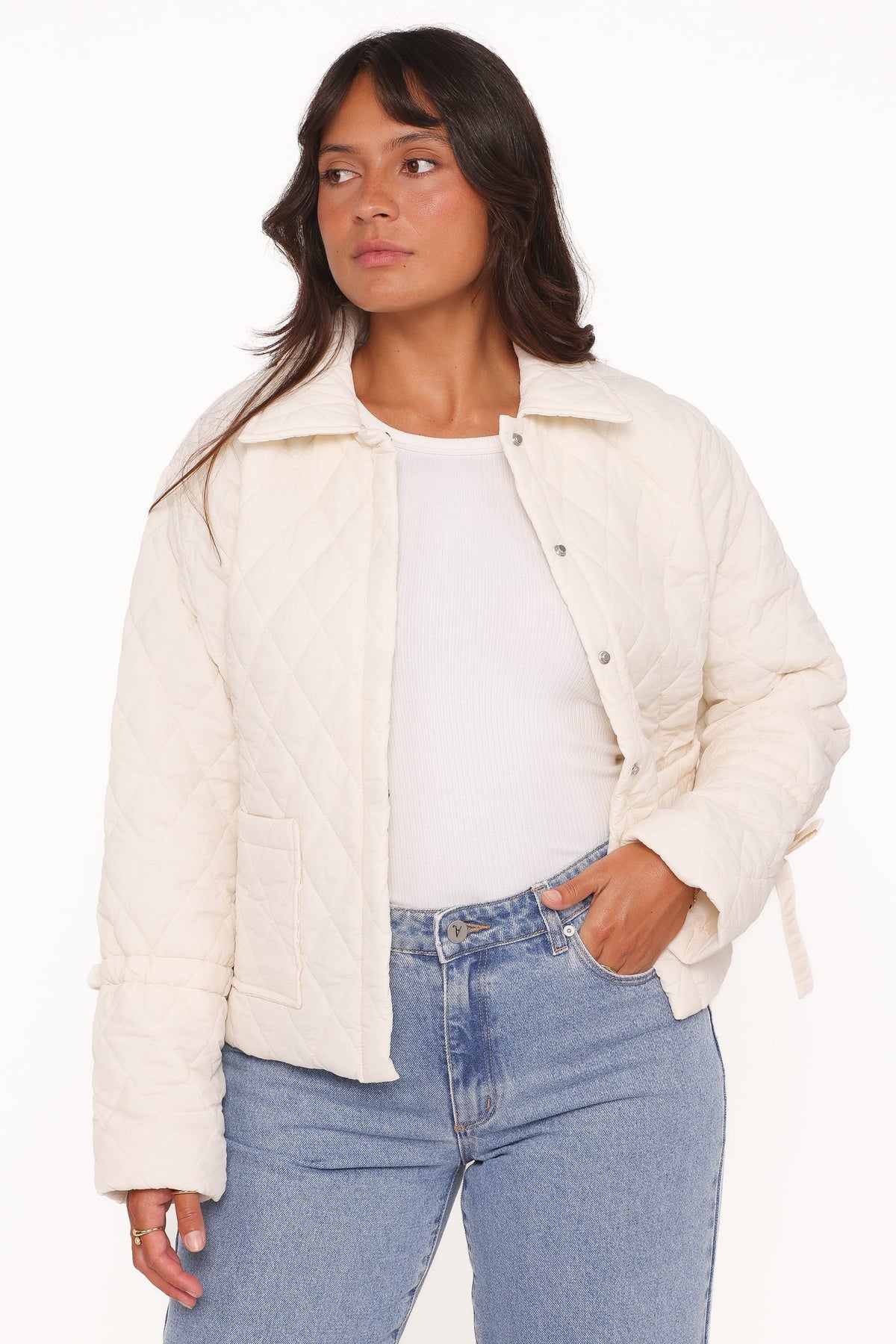Quilted Jacket - Cream