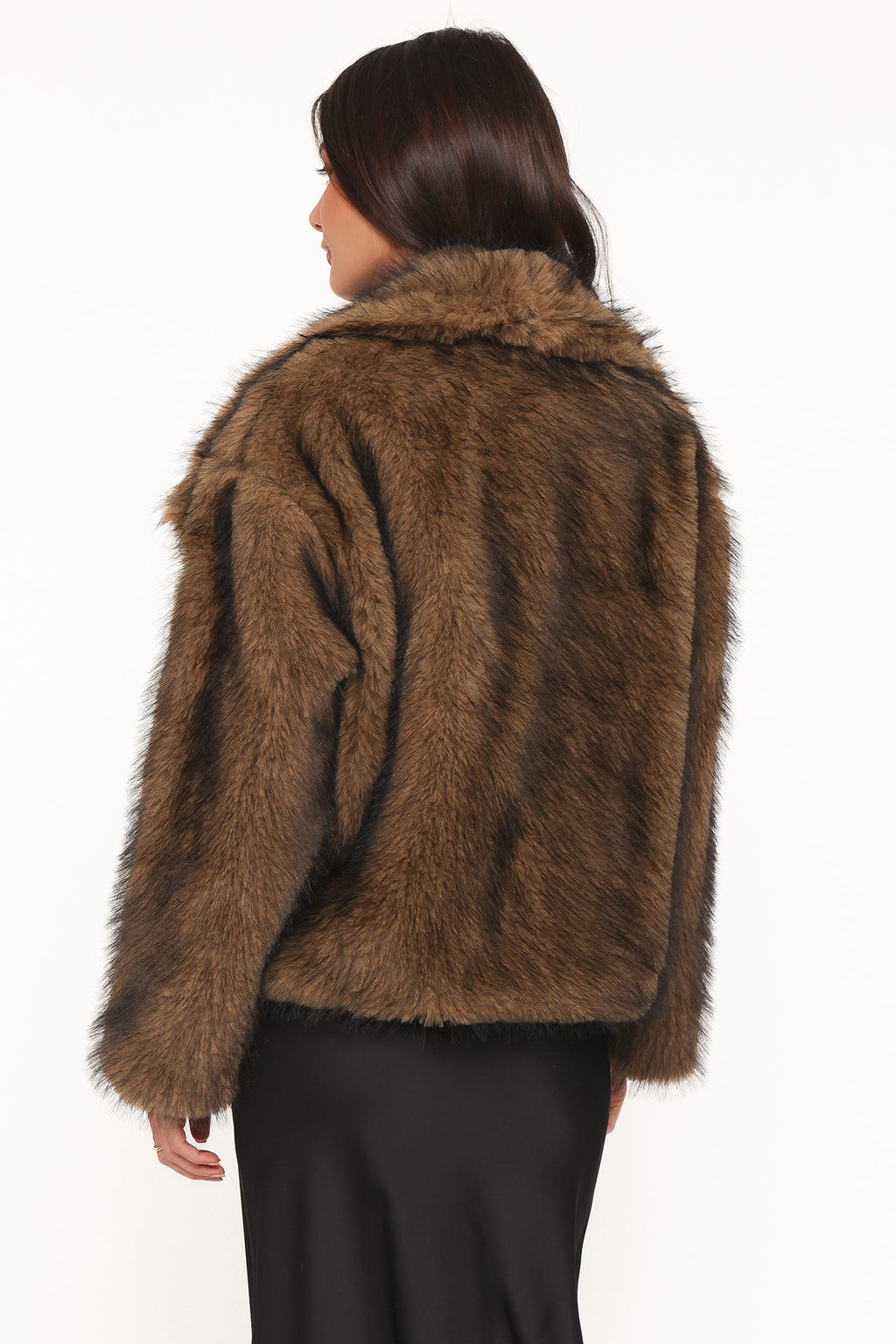 Fur Collar Jacket - Brown