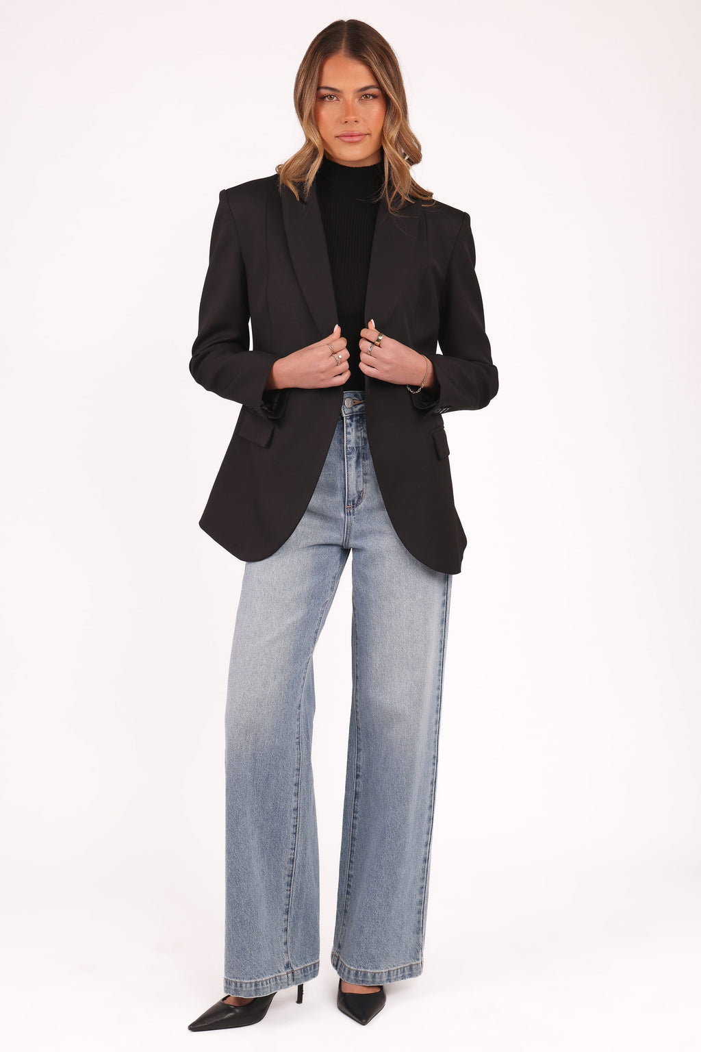 black suit jacket
