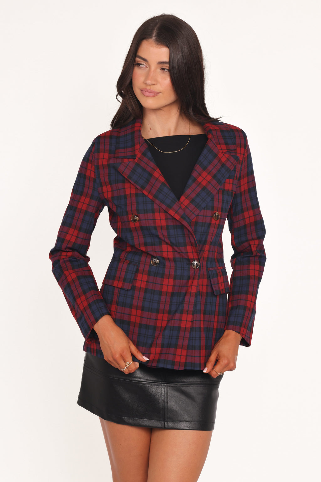 Blazer -  Red Plaid