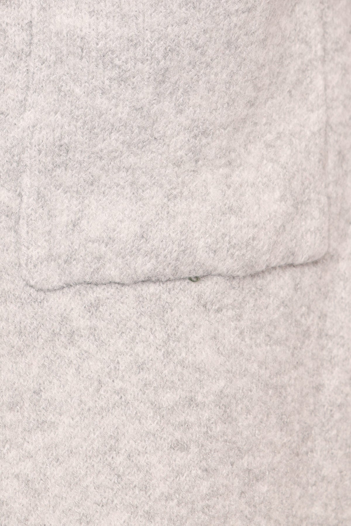Contrast Trim Coatigan - Light Grey