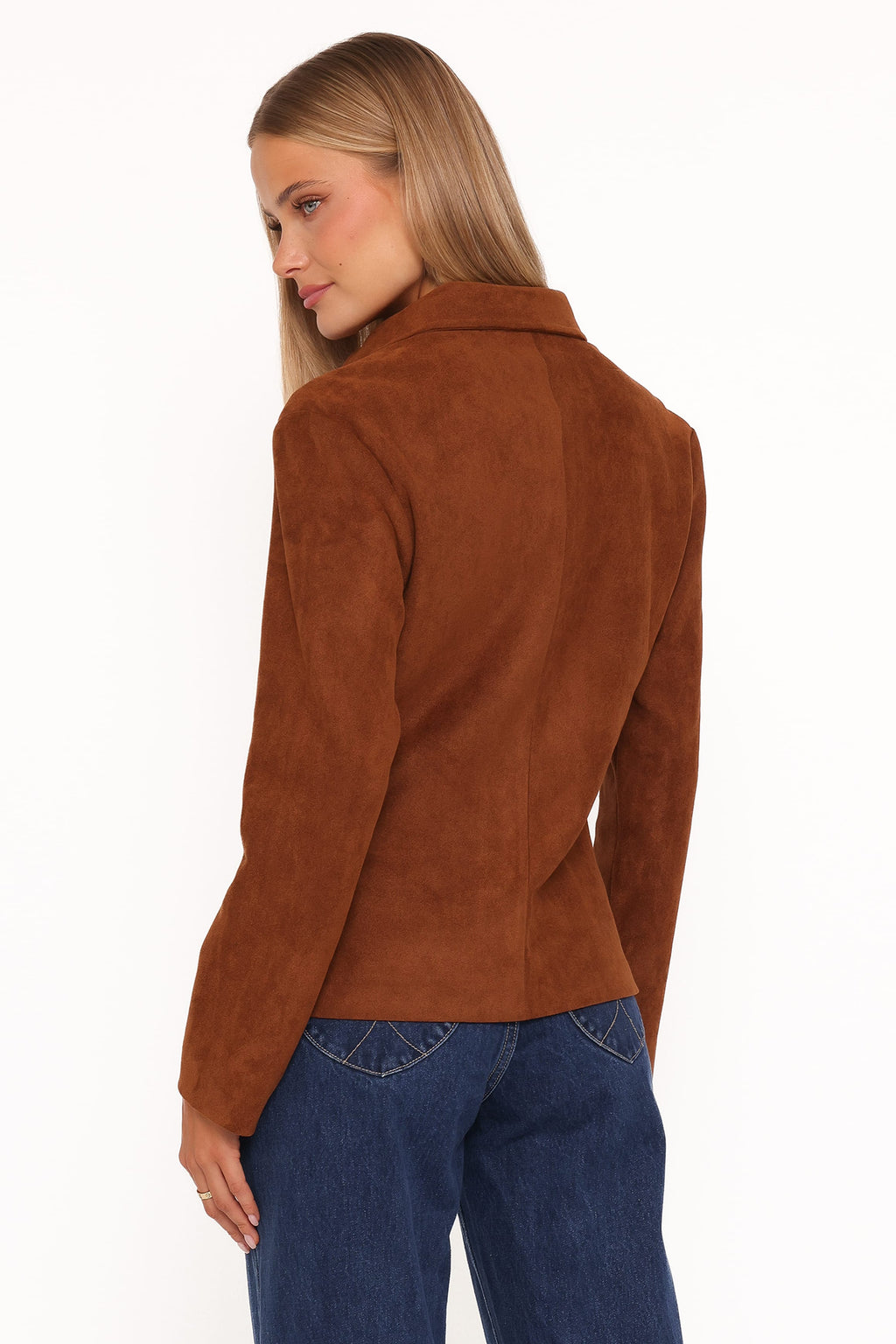 Faux Suede Shacket - Copper Tan