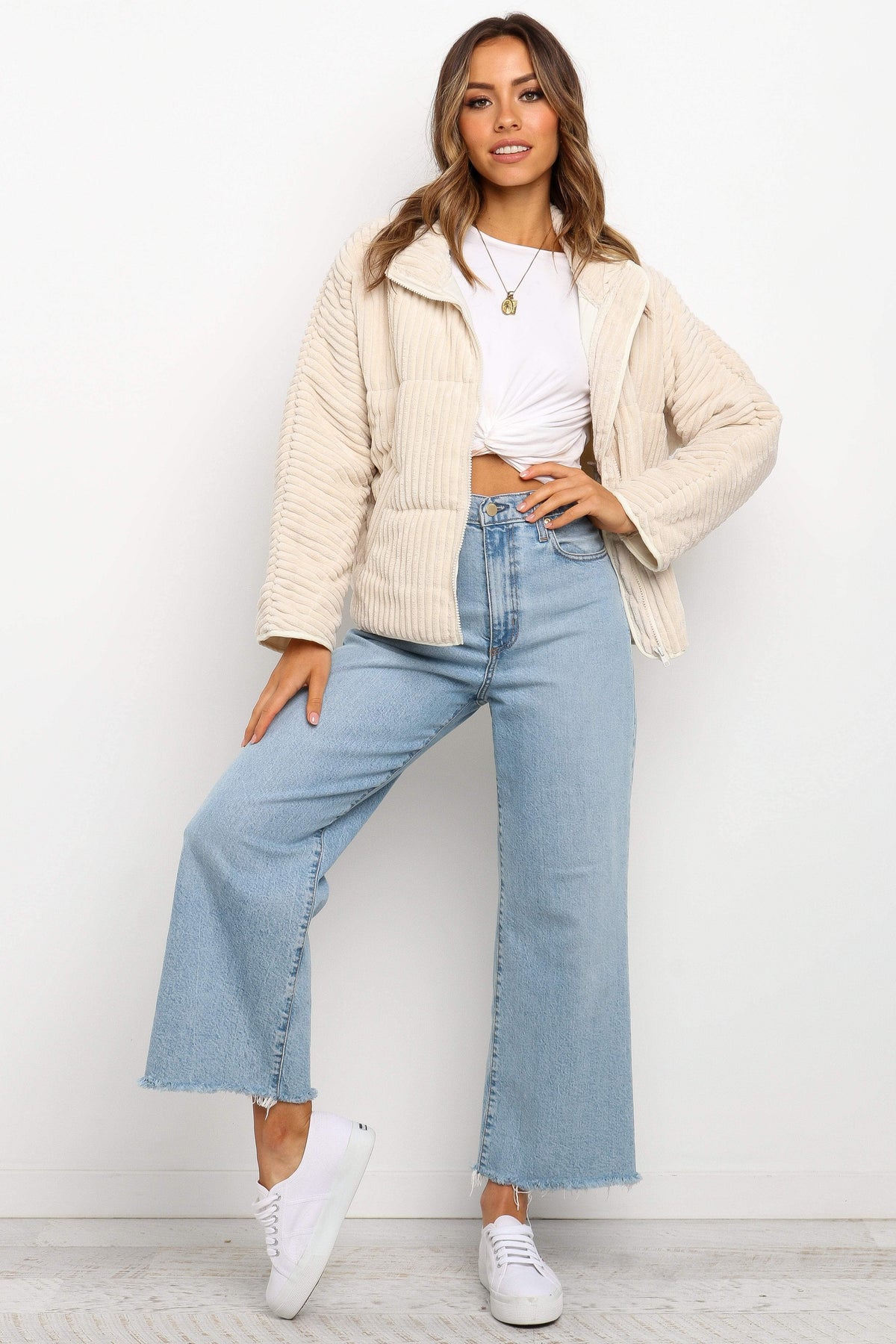 Corduroy Jacket - Beige