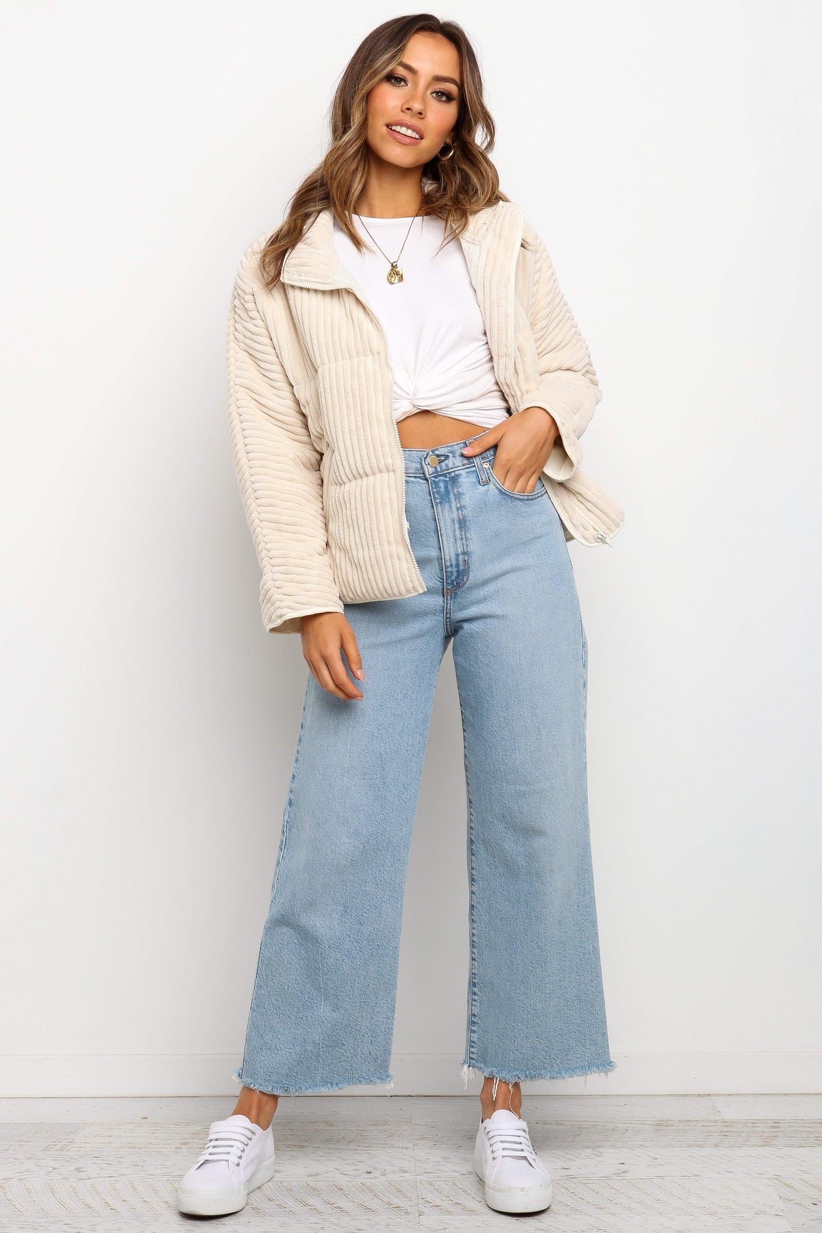 Corduroy Jacket - Beige