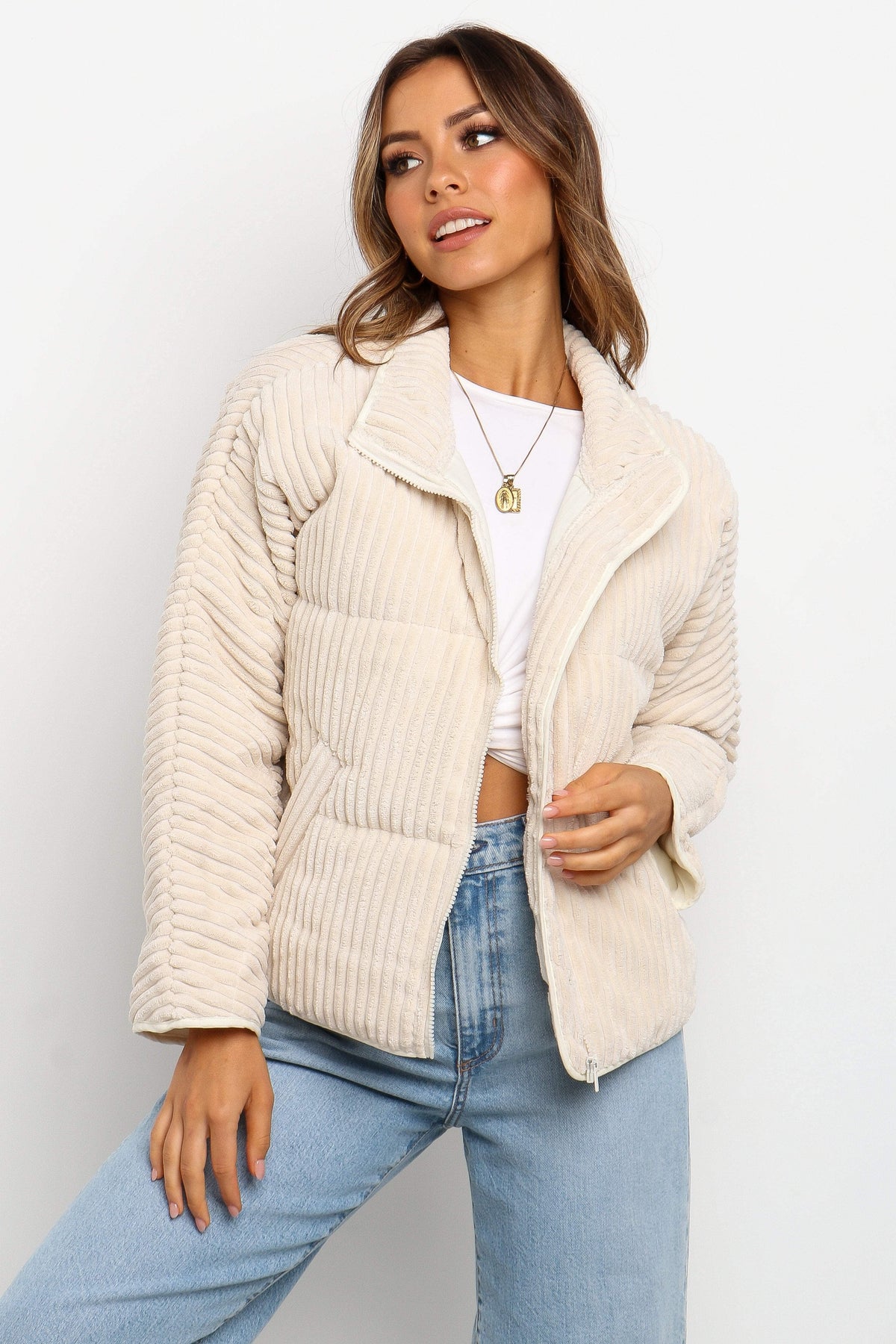 Corduroy Jacket - Beige