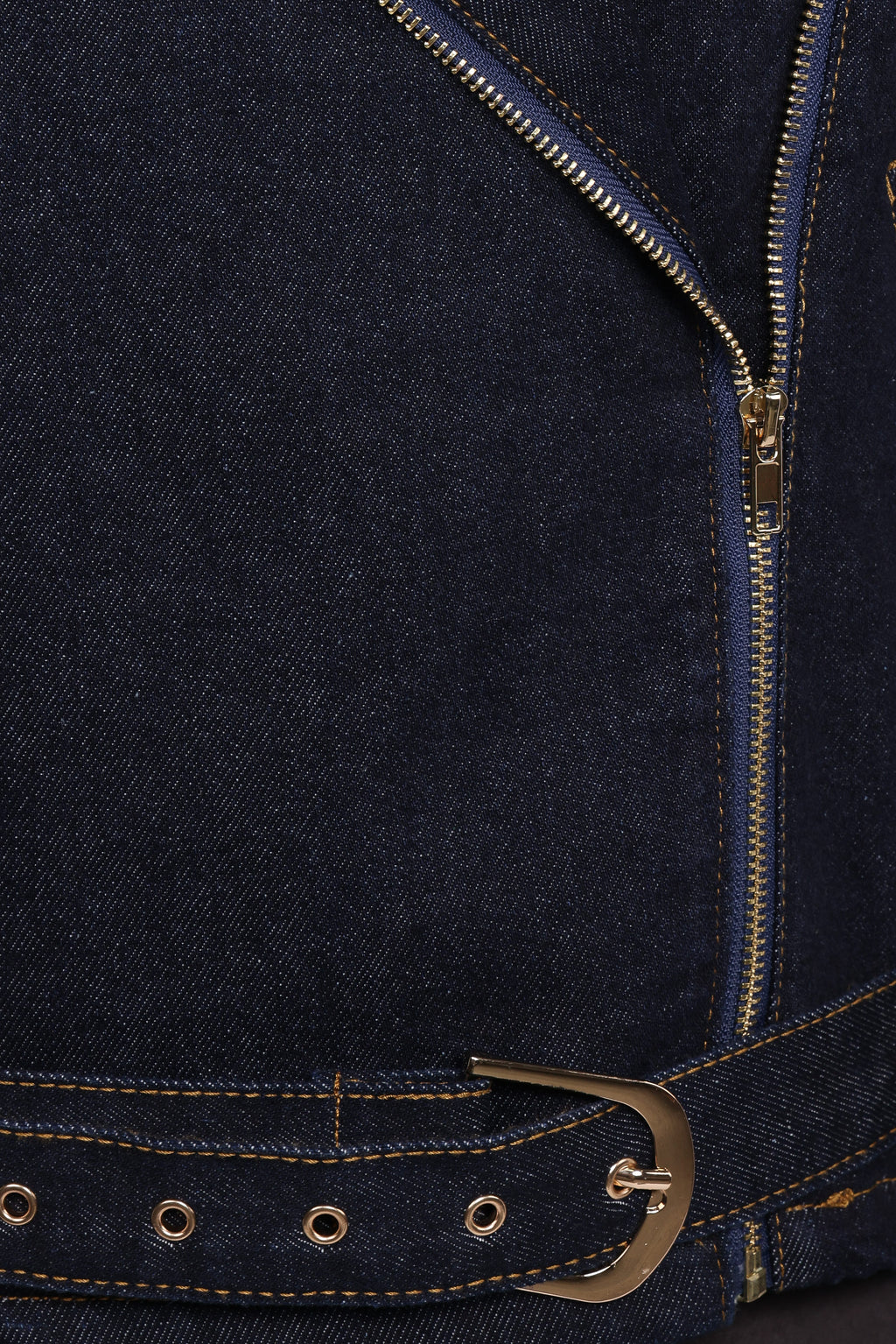 Denim Moto Jacket - Dark Indigo