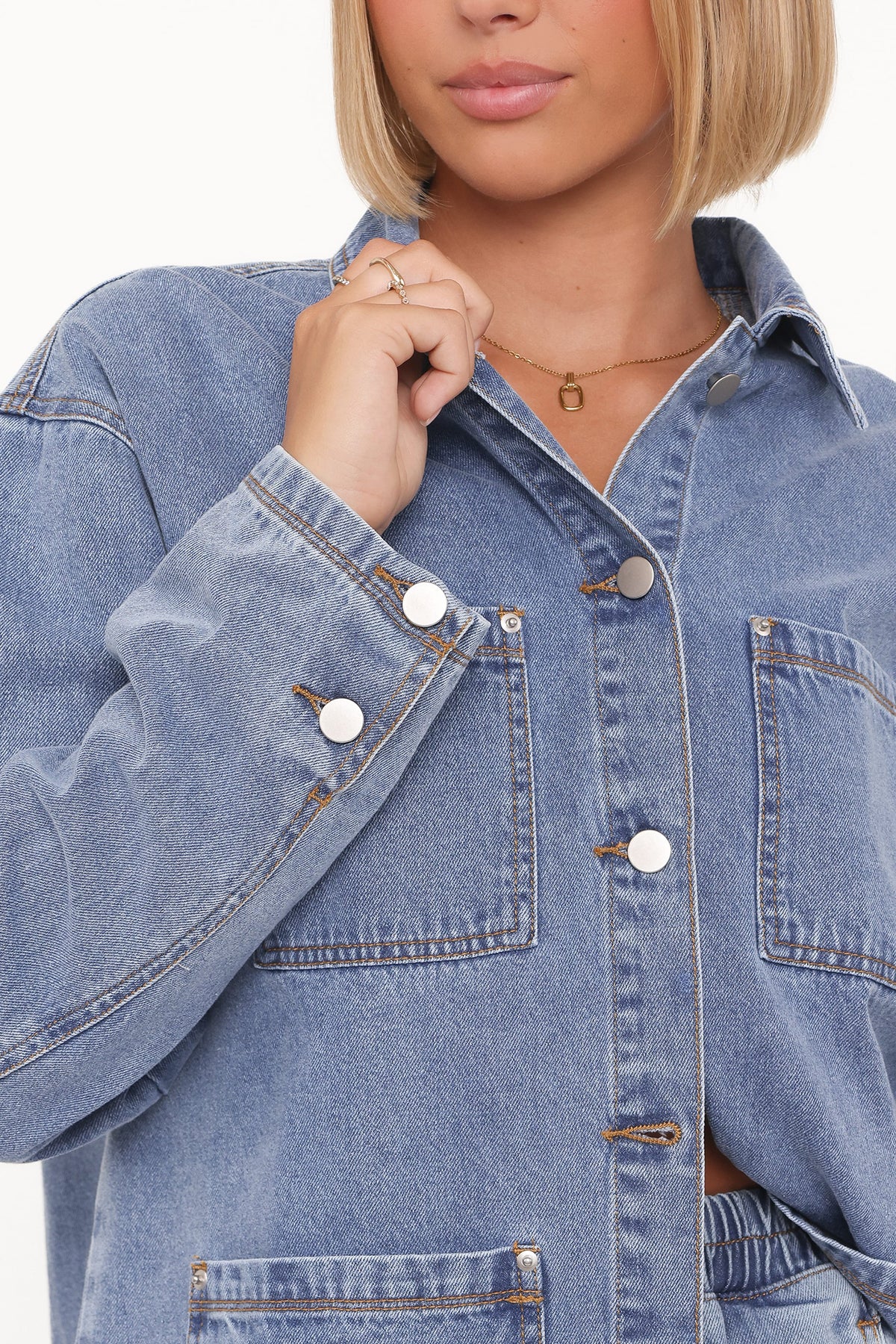 Denim Utility Jacket - Medium Wash
