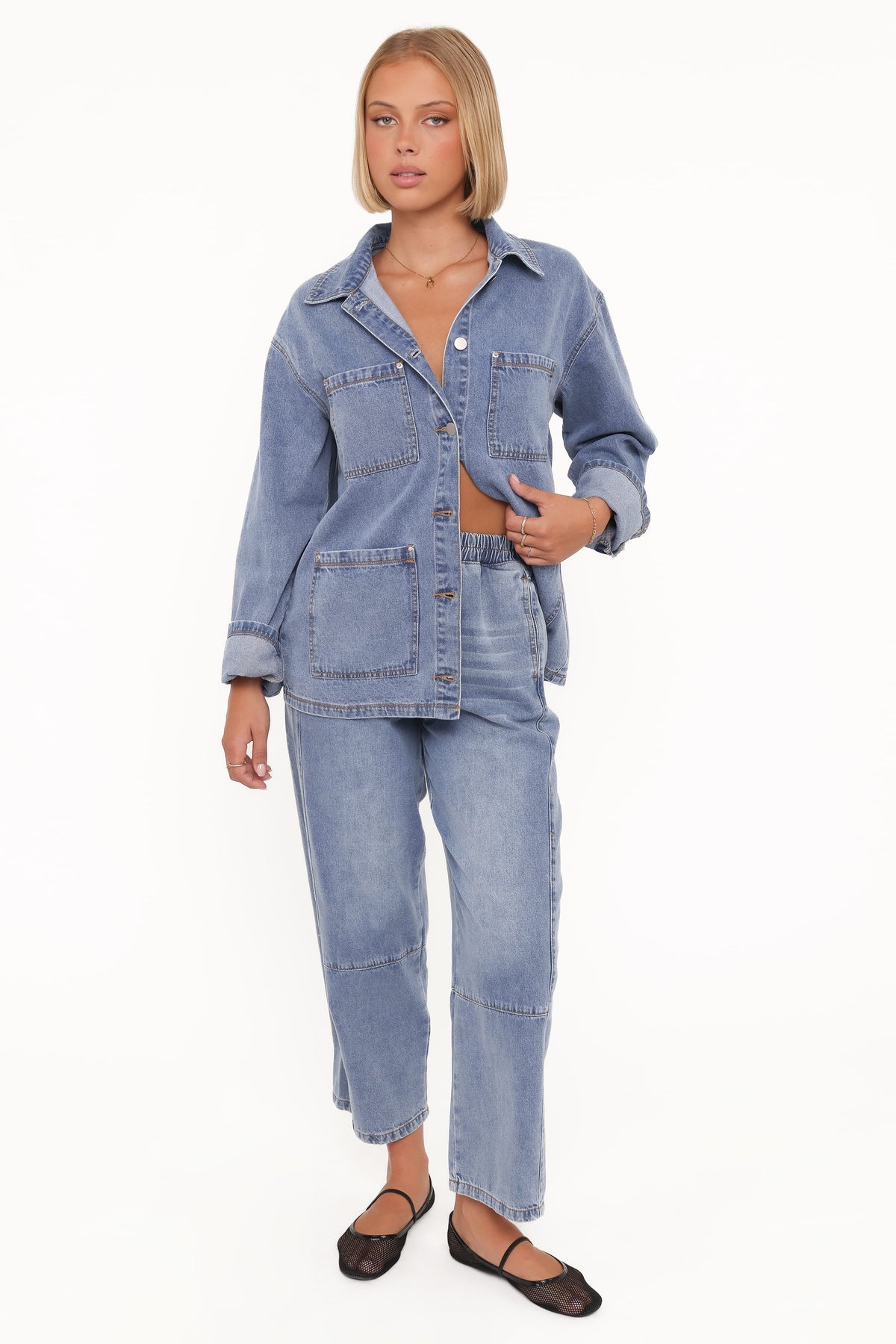 Denim Utility Jacket - Medium Wash