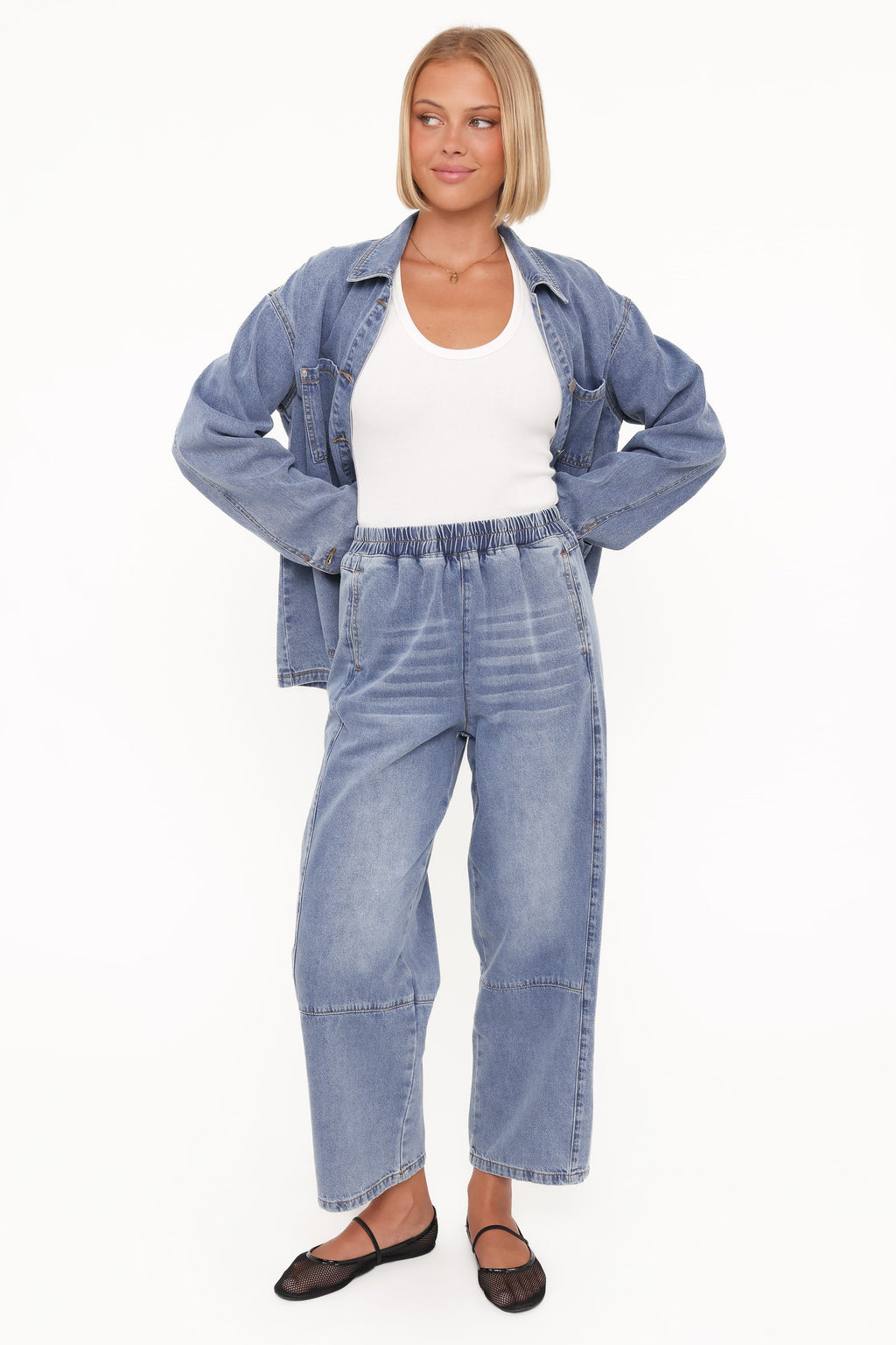 Denim Utility Jacket - Medium Wash