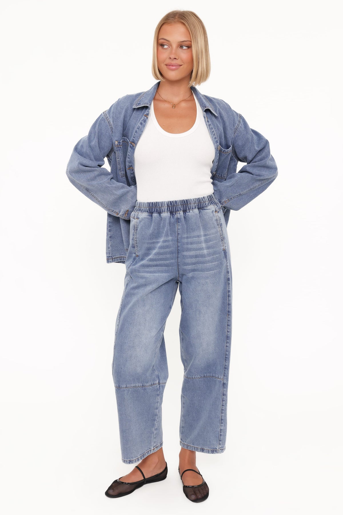 Denim Utility Jacket - Medium Wash