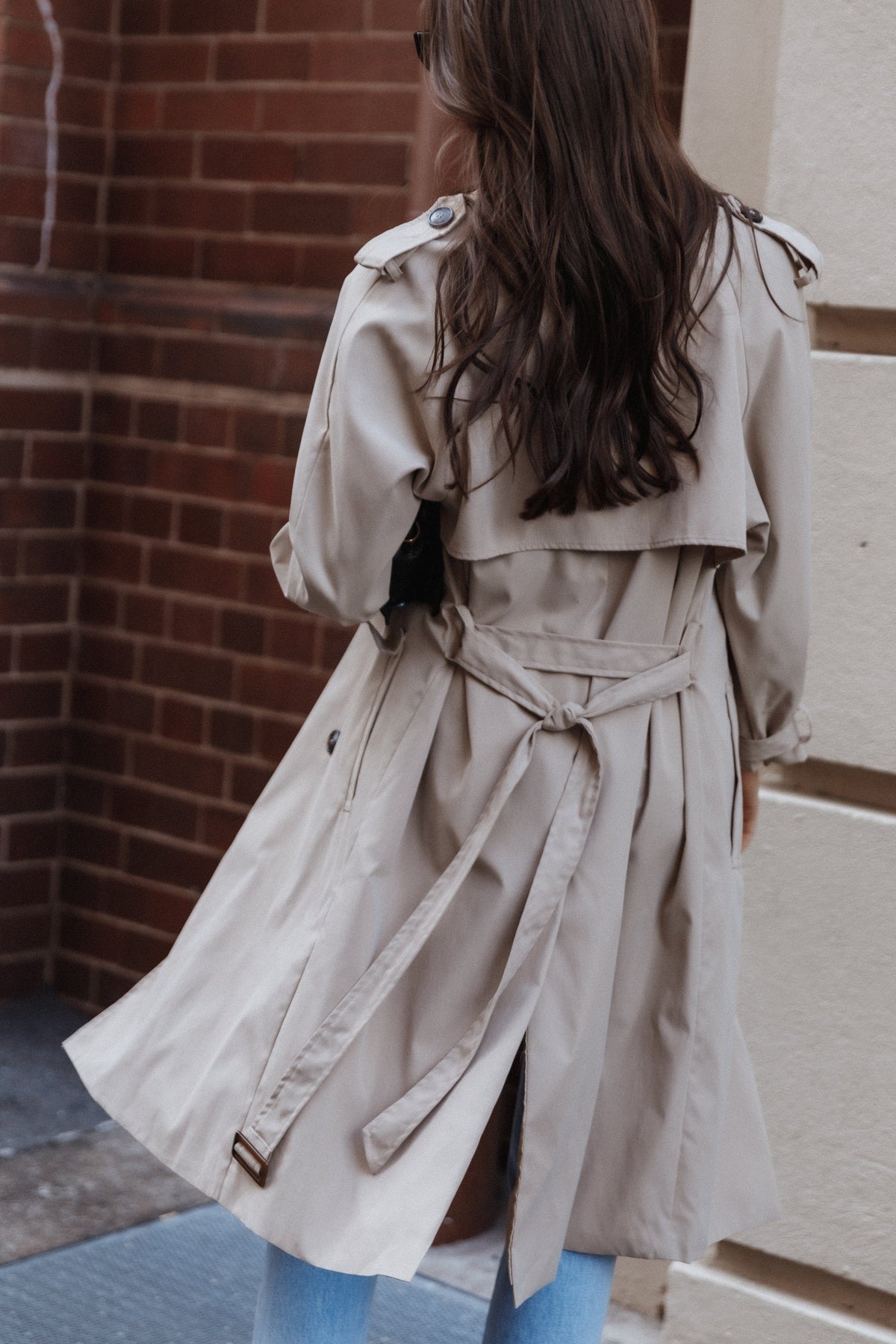 Button Front Trench Coat - Beige