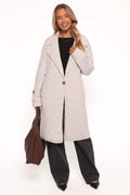 Button Front Coatigan - Grey