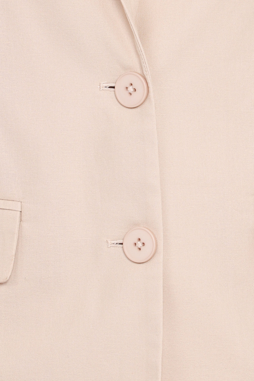 Short Sleeve Blazer Top - Beige