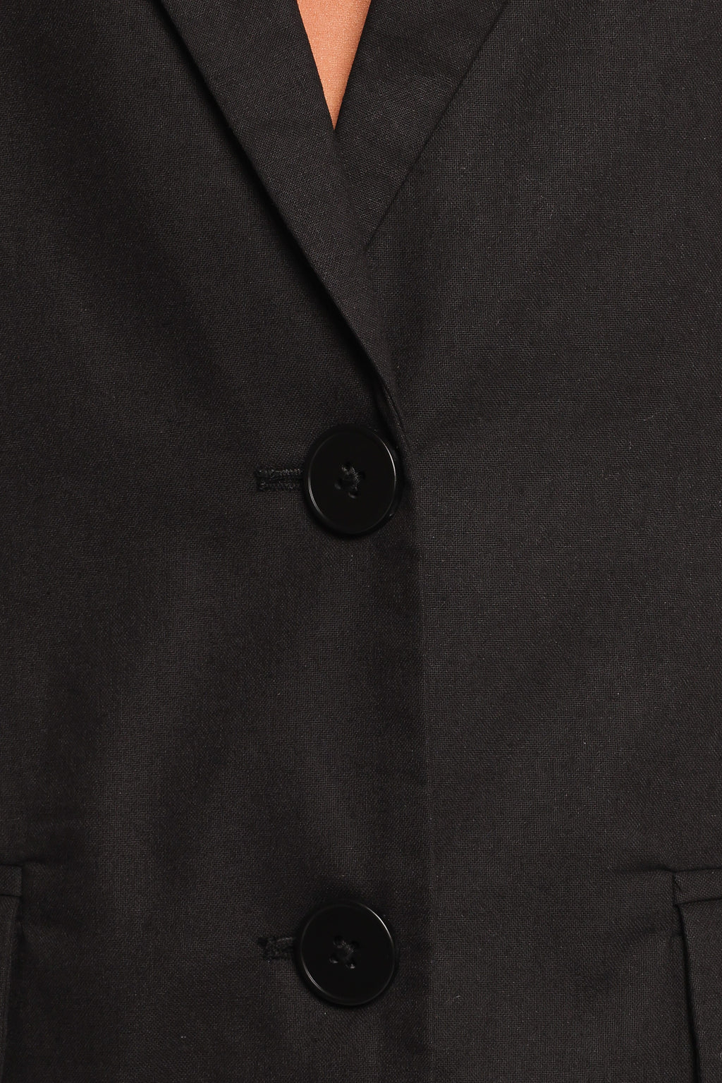 Short Sleeve Blazer Top - Black